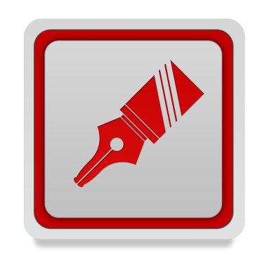 Beyaz zemin üzerine kalem kare simgesi