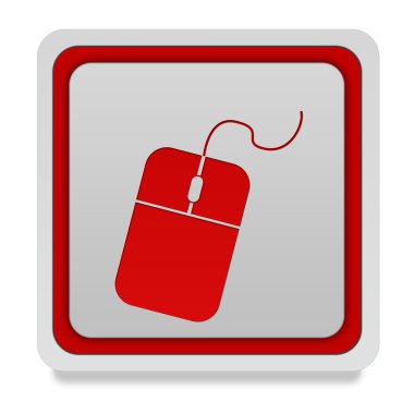 Bilgisayar fare kare simgesi beyaz arka plan üzerinde