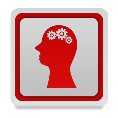 Kare simgesi beyaz arka plan üzerinde ayarlama