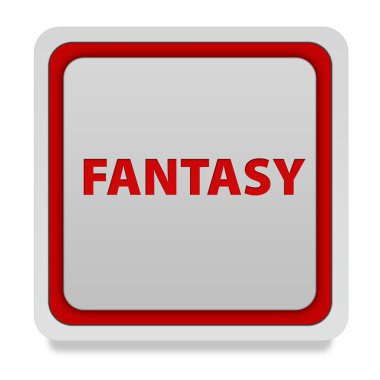 Beyaz arka plan üzerinde fantezi kare simgesi