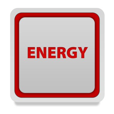 Beyaz arka plan üzerinde enerji kare simgesi