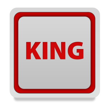 Beyaz zemin üzerine Kral kare simgesi