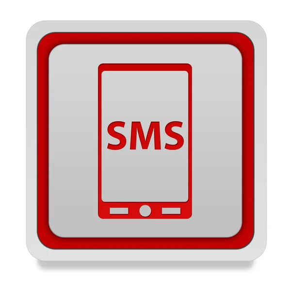 Sms square icon on white background — Stock Photo, Image