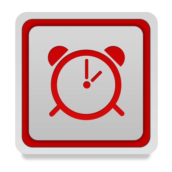 Alarm square icon on white background — Stock Photo, Image