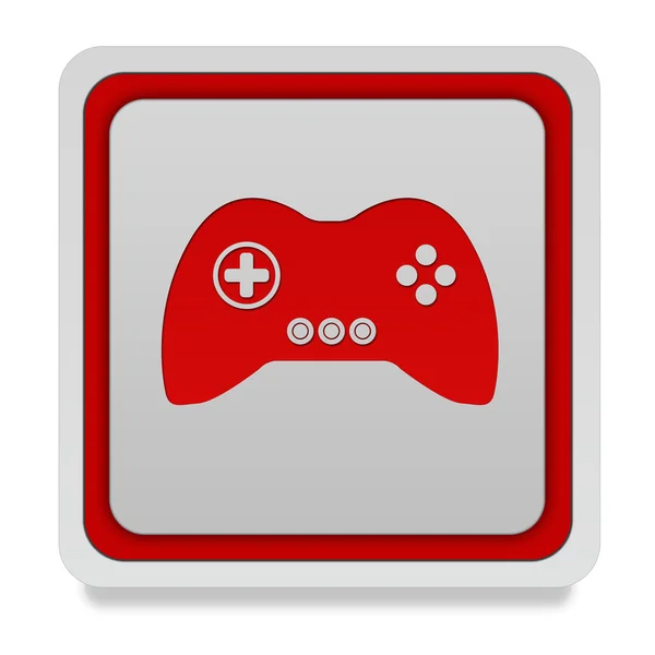 Játék négyzet alakú ikon a fehér háttér — Stock Fotó