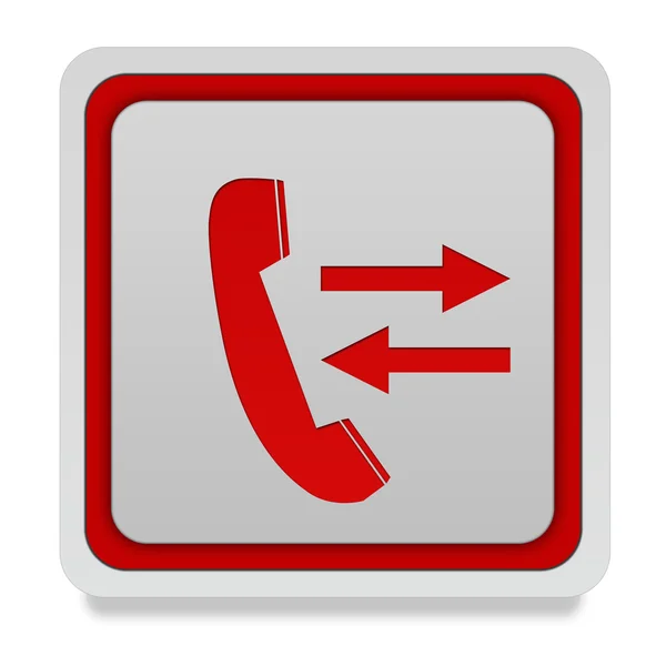 Calls square icon on white background — Stock Photo, Image