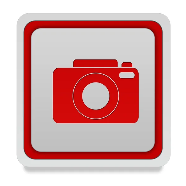 Photo square icon on white background — Stock Photo, Image