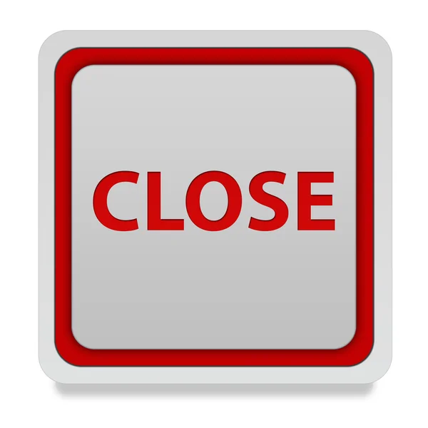 Close square icon on white background — Stock Photo, Image