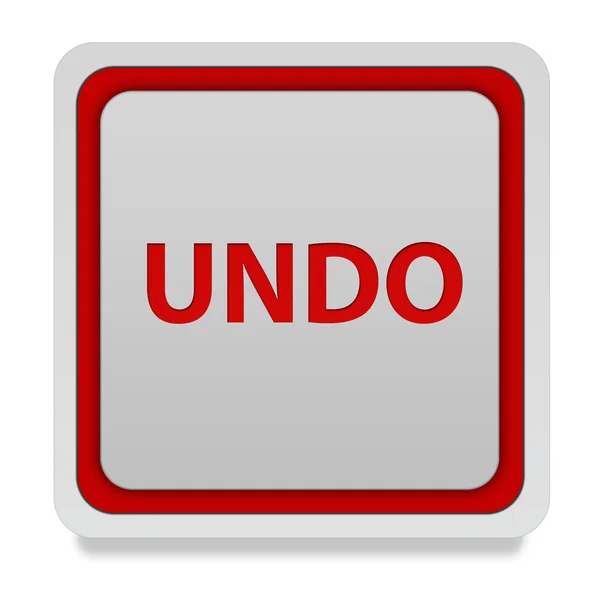 Undo square icon on white background — Stock Photo, Image