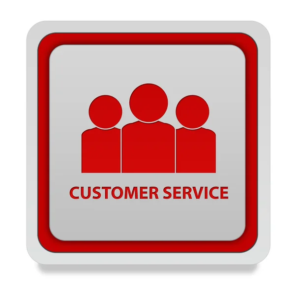 Customer service square icon on white background — Stock Photo, Image