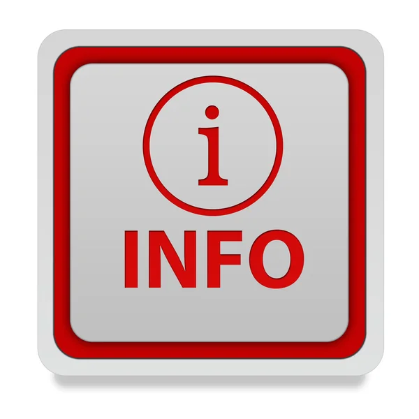 Information icône carrée sur fond blanc — Photo