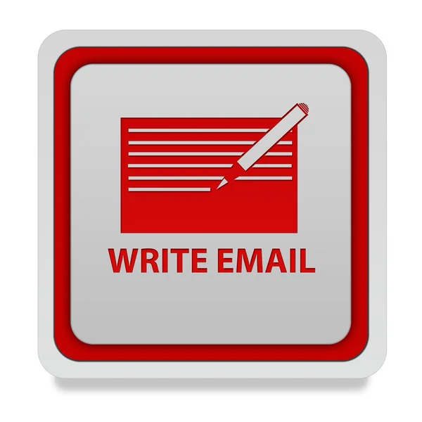 Icono cuadrado de correo electrónico sobre fondo blanco — Foto de Stock