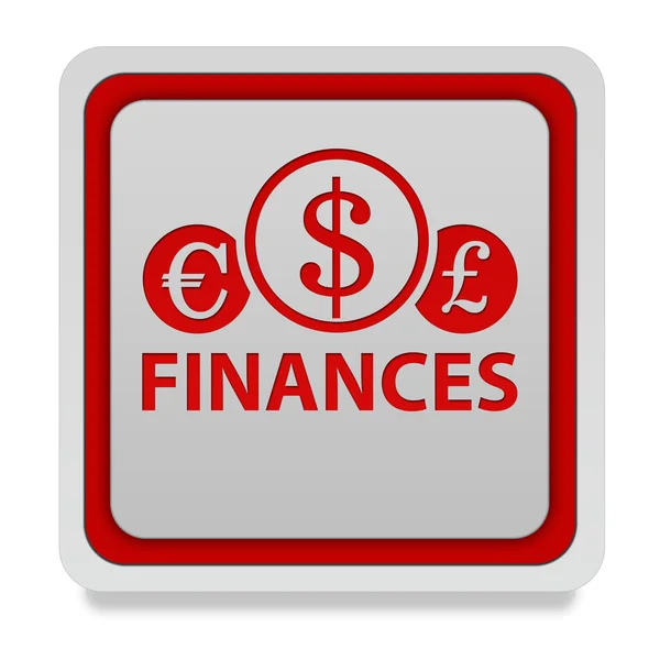 Finanzen quadratische Symbol auf weißem Hintergrund — Stockfoto