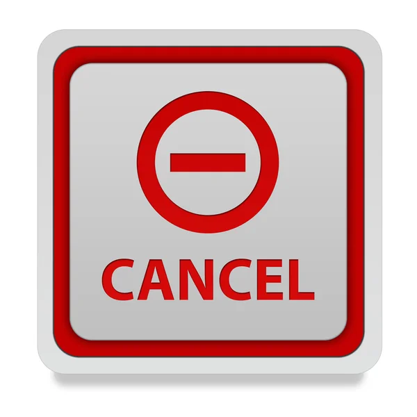 Cancel square icon on white background — Stock Photo, Image