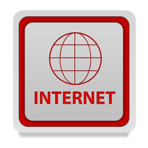 Inernet square icon on white background — Stock Photo, Image