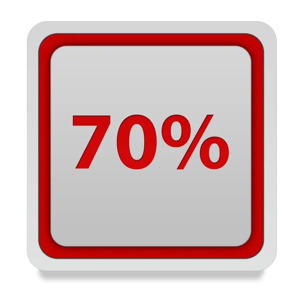 Seventy percent square icon on white background — Stock Photo, Image