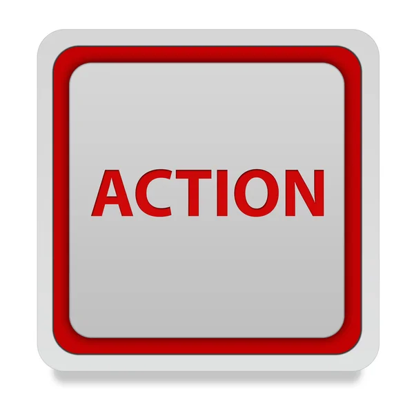 Action square icon on white background — Stock Photo, Image