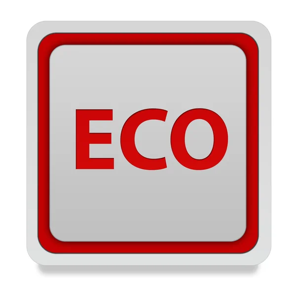 Eco square icon on white background — Stock Photo, Image