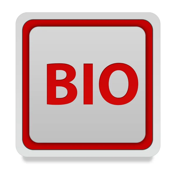 Bio vierkante pictogram op witte achtergrond — Stockfoto