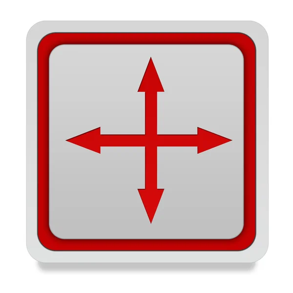 Icono cuadrado de flecha sobre fondo blanco —  Fotos de Stock