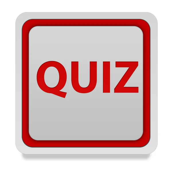Quiz fyrkantiga ikonen på vit bakgrund — Stockfoto
