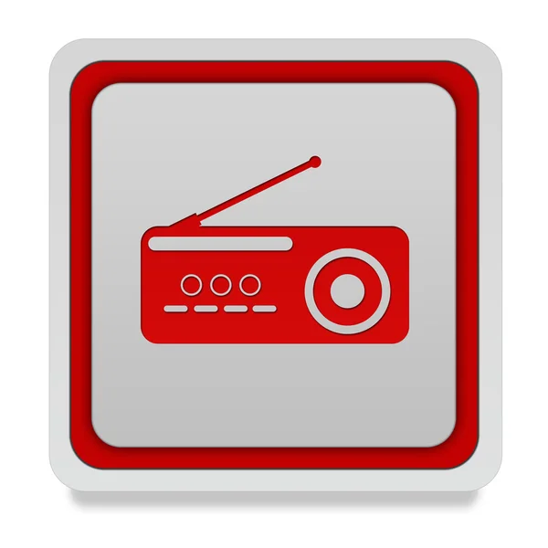 Radio square icon on white background — Stock Photo, Image