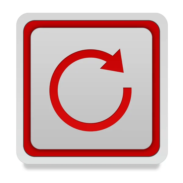Nyíl négyzet alakú ikon a fehér háttér — Stock Fotó