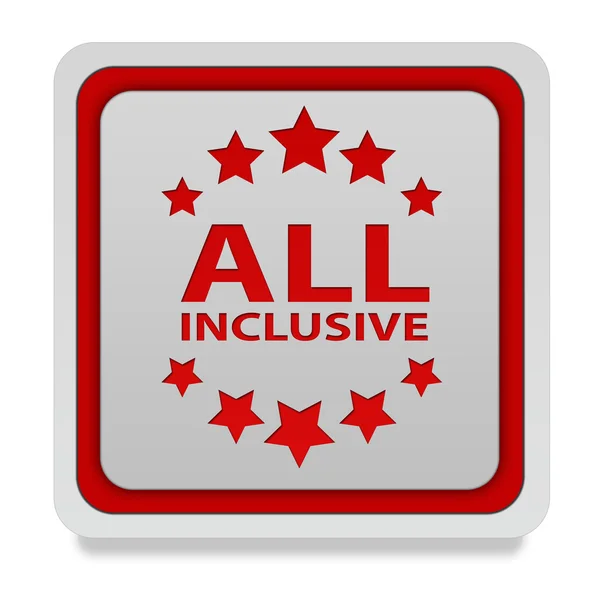 All inclusive square icon on white background — Stock Photo, Image