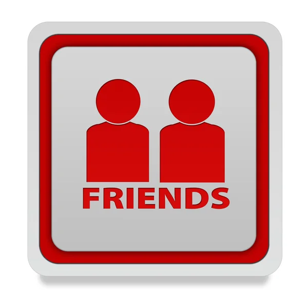 Friends square icon on white background — Stock Photo, Image