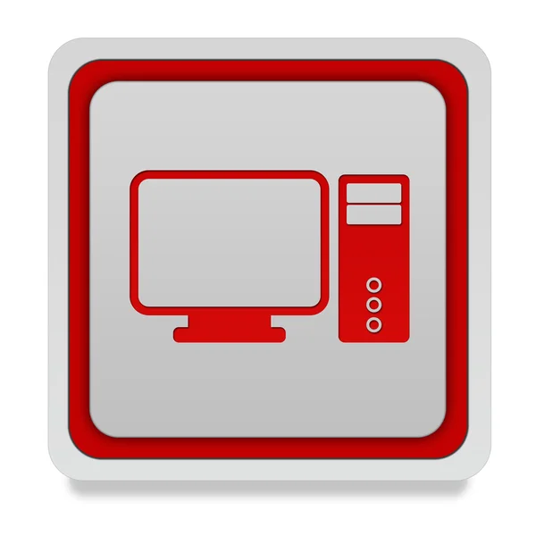 Computer-Quadrat-Symbol auf weißem Hintergrund — Stockfoto