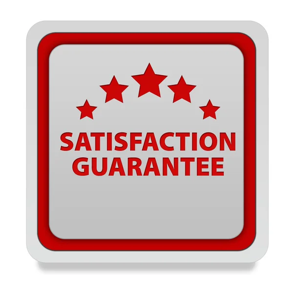 Satisfaction square icon on white background — Stock Photo, Image