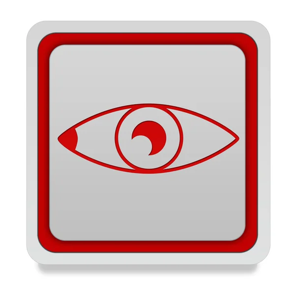 Eye square icon on white background — Stock Photo, Image