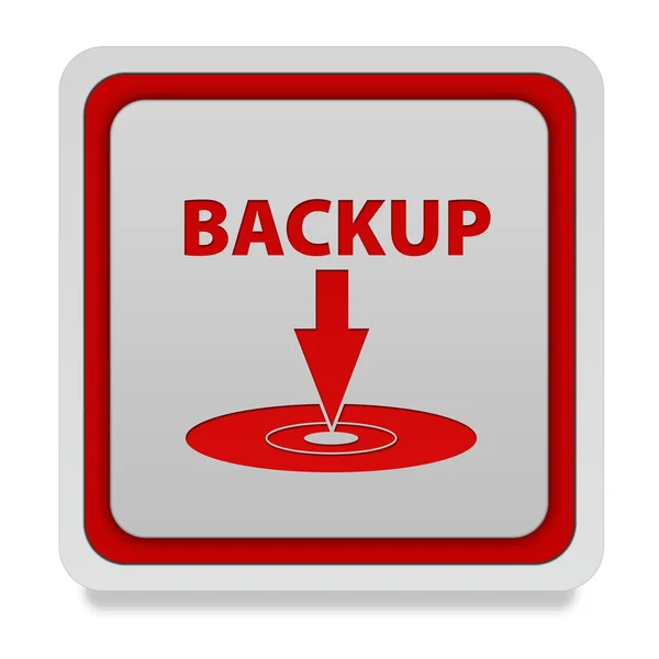 Backup quadratischen Symbol auf weißem Hintergrund — Stockfoto