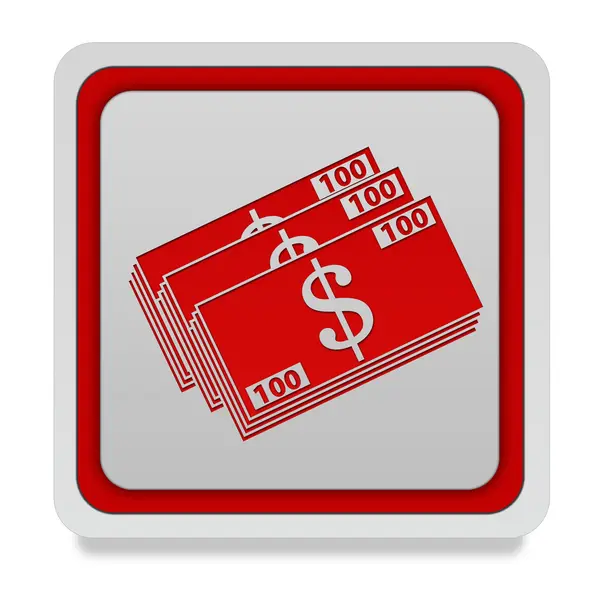 Money square icon on white background — Stock Photo, Image