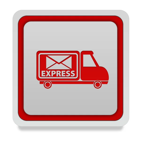 Express vierkante pictogram op witte achtergrond — Stockfoto