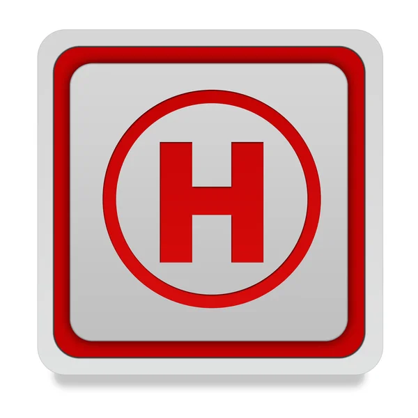 Emergency square icon on white background — Stock Photo, Image