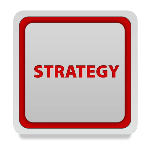 Strategie quadratisches Symbol auf weißem Hintergrund — Stockfoto