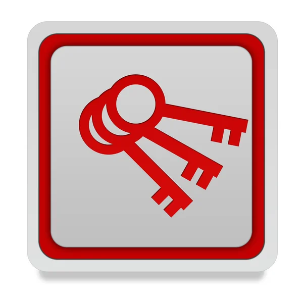 Key square icon on white background — Stock Photo, Image