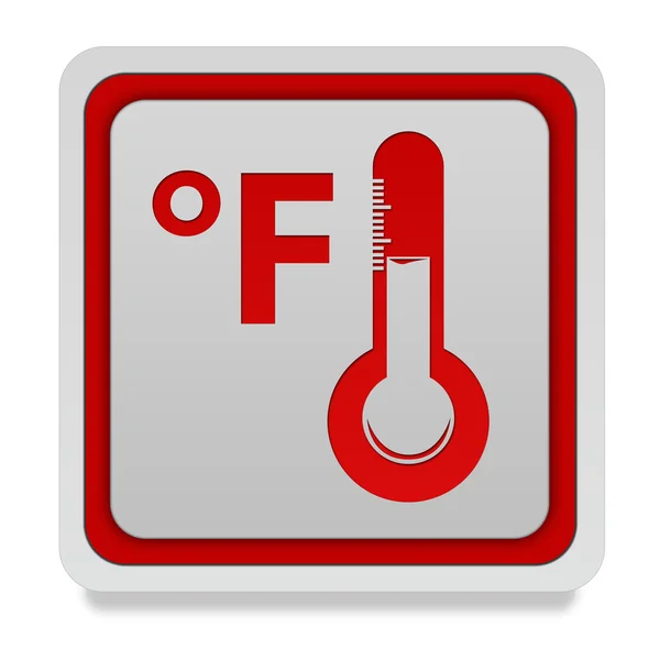 Fahrenheit square icon on white background — Stock Photo, Image