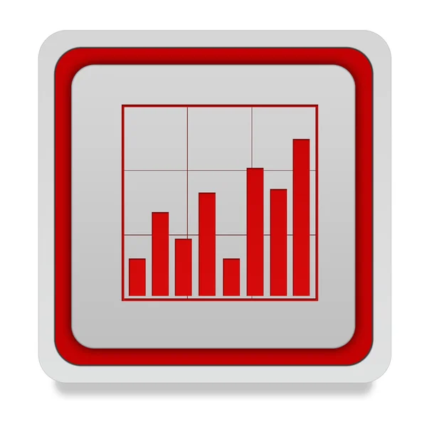 Datenanalyse quadratisches Symbol auf weißem Hintergrund — Stockfoto