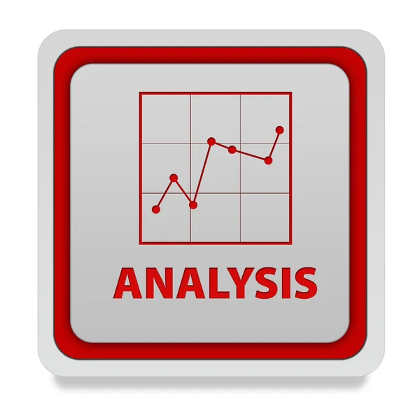 Datenanalyse quadratisches Symbol auf weißem Hintergrund — Stockfoto