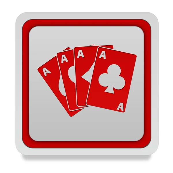 Cards square icon on white background — Stock Photo, Image