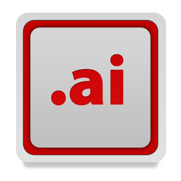 .ai square icon on white background — Stock Photo, Image