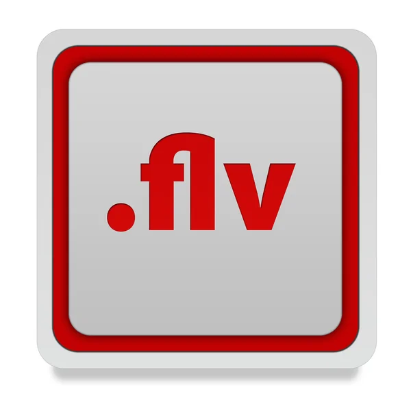 .flv square icon on white background — Stock Photo, Image
