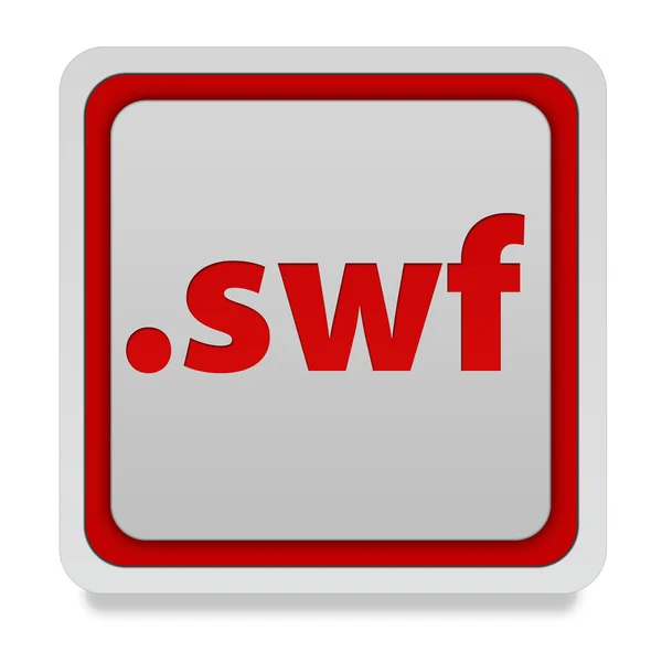 .swf icono cuadrado sobre fondo blanco — Foto de Stock