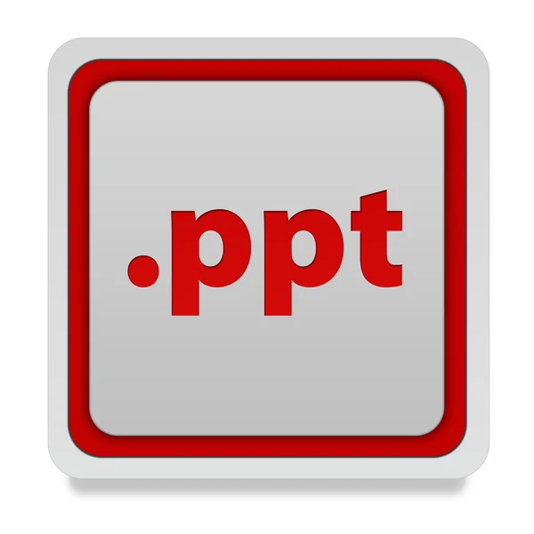 .PPT-vierkant pictogram op witte achtergrond — Stockfoto