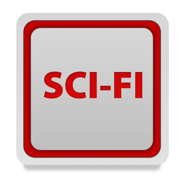 Scifi quadratisches Symbol auf weißem Hintergrund — Stockfoto