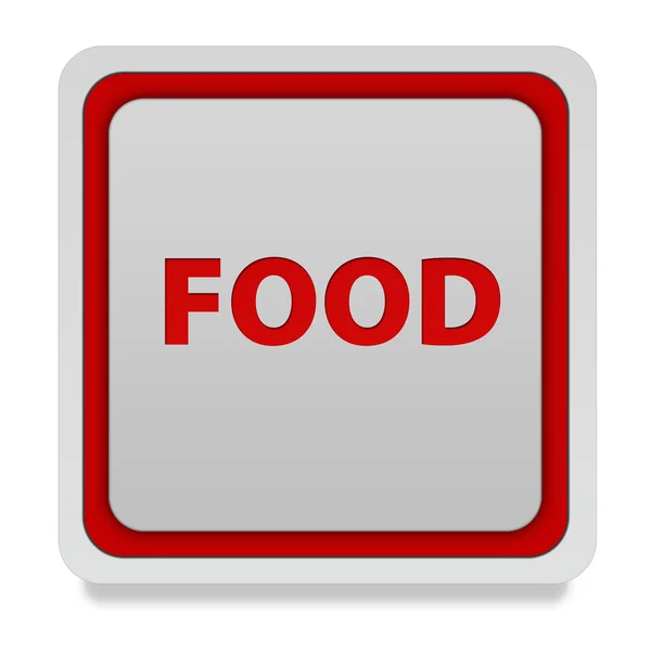Voedsel vierkante pictogram op witte achtergrond — Stockfoto