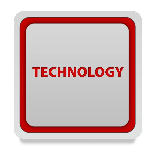 Tecnologia icona quadrata su sfondo bianco — Foto Stock