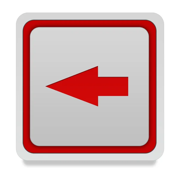 Left Arrow square icon on white background — Stock Photo, Image